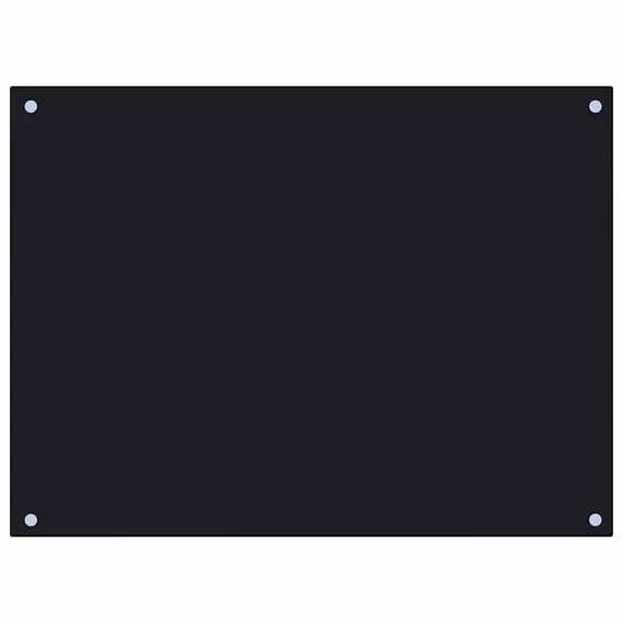 vidaXL fekete edzett üveg konyhai fröccsenésgátló 80 x 60 cm