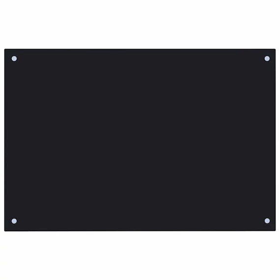 vidaXL fekete edzett üveg konyhai fröccsenésgátló 90 x 50 cm