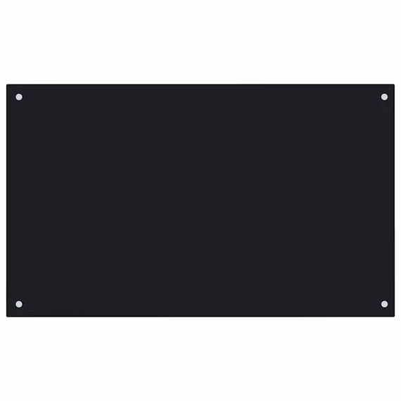 vidaXL fekete edzett üveg konyhai fröccsenésgátló 100 x 60 cm