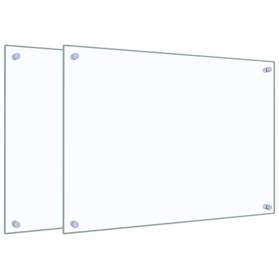 vidaXL 2 db átlátszó edzett üveg konyhai fröccsenésgátló 70 x 50 cm