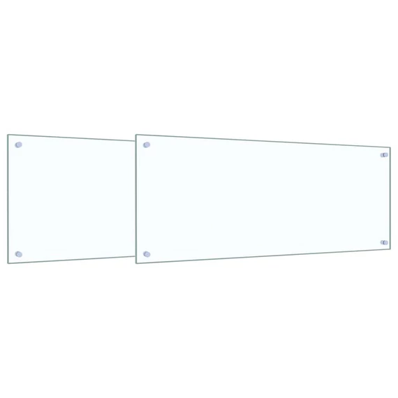 vidaXL Konyhai fröccsenésgátló 2 pcs ítlátszó 100 x 40 cm edzett üveg