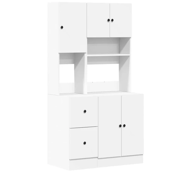 vidaXL fehér szerelt fa konyhaszekrény 95 x 50 x 180 cm