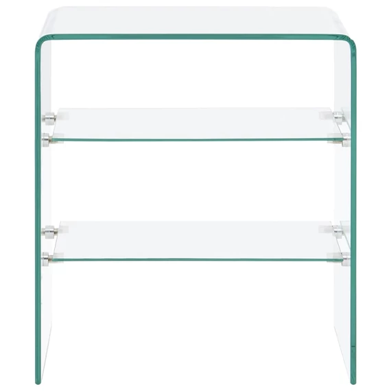 Edzett üveg dohányzóasztal 50x40x56 cm