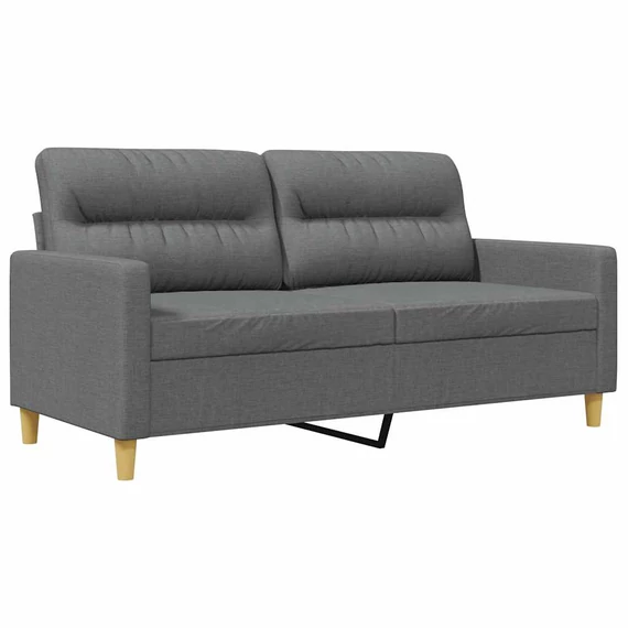 Kétszemélyes sötétszürke szövetkanapé 140 cm