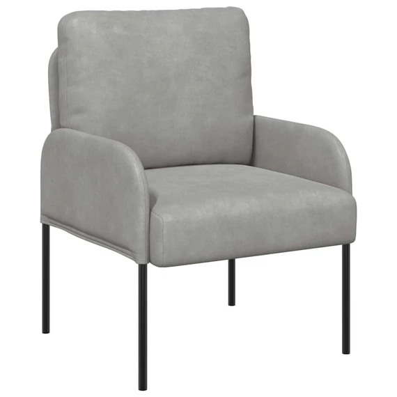 Fotel párnával 55cm Világosszürke Furnér