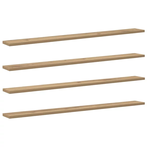 Polcos könyvespolc 4 db Barna 100 x 10 x 1,5 cm