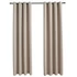 Kép 1/5 - 2 db bézs sötétítőfüggöny fémgyűrűkkel 140 x 245 cm