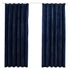 Kép 1/7 - 2 db sötétkék bársony sötétítőfüggöny kampókkal 140 x 175 cm
