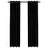 Kép 1/5 - 2 db fekete, vászonhatású sötétítőfüggöny fűzőkarikával 140 x 245 cm