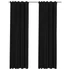 Kép 1/5 - 2 db antracit vászonhatású sötétítőfüggöny kampókkal 140 x 225 cm