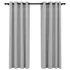 Kép 1/5 - 2 db szürke, vászonhatású sötétítőfüggöny fűzőkarikával 140 x 175 cm