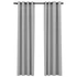 Kép 1/5 - 2 db szürke, vászonhatású sötétítőfüggöny fűzőkarikával 140 x 225 cm