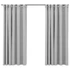 Kép 1/5 - 2 db szürke vászonhatású sötétítőfüggöny kampókkal 140 x 175 cm