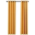 Kép 1/5 - 2 db sárga, vászonhatású sötétítőfüggöny fűzőkarikával 140 x 225 cm