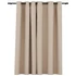 Kép 1/5 - bézs vászonhatású sötétítőfüggöny fűzőkarikával 290 x 245 cm