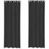 Kép 1/8 - 2 db fekete fátyolfüggöny rojtokkal 140x300 cm