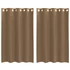 Kép 1/8 - 2 db világosbarna színű fátyolfüggöny rojtokkal