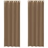 Kép 1/8 - 2 db világosbarna színű fátyolfüggöny rojtokkal