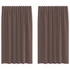 Kép 1/9 - 2 db barna voile függönyök rúd zsebekkel