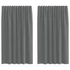 Kép 1/9 - 2 db sötétszürke voile függönyök rúd zsebekkel