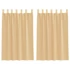 Kép 1/9 - 2 db homokszínű voile függönyök rúd zsebekkel