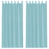 Kép 1/9 - 2 db türkizkék voile függönyök rúd zsebekkel
