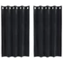 Kép 1/8 - Sötétítő függöny 2 db Fekete 140 x 140 cm Bársony