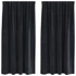 Kép 1/9 - Sötétítő függöny 2 db Fekete 140 x 175 cm Bársony