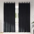 Kép 2/8 - Sötétítő függöny 2 db Fekete 140 x 225 cm Bársony