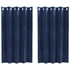 Kép 1/8 - Sötétítő függöny 2 db Sötét kék 140 x 140 cm Bársony