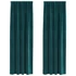 Kép 1/9 - Sötétítő függöny 2 db Sötétzöld 140 x 225 cm Bársony