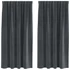 Kép 1/9 - Sötétítő függöny 2 db Világosszürke 140 x 175 cm Bársony