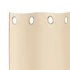 Kép 5/8 - Függöny Gyűrűkkel 2 db Krém 245 x 140 cm Poliészter