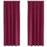 Kép 1/9 - Fekete Függöny Gyűrűkkel 2 db Bordó 225 x 140 cm Poliészter