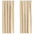 Kép 1/9 - Fekete Függöny Gyűrűkkel 2 db Krém 245 x 140 cm Poliészter