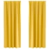 Kép 1/9 - Fekete Függöny Gyűrűkkel 2 db Mustár sárga 225 x 140 cm