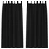 Kép 1/8 - Fekete Függöny Gyűrűkkel 2 db Fekete 260 x 140 cm Poliészter
