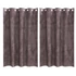 Kép 1/8 - Bársony függöny függönykel 2 db Barna 175 x 140 cm Bársony