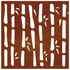 Kép 6/10 - Bambuszmintás corten acél kerti faldísz 55 x 55 cm