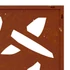 Kép 8/10 - Bambuszlevél-mintás corten acél kerti faldísz 105 x 55 cm