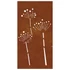 Kép 5/10 - Virágmintás corten acél kerti faldísz 105 x 55 cm