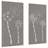 Kép 4/10 - 2 db virágmintás corten acél kerti faldísz 105 x 55 cm