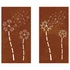 Kép 5/10 - 2 db virágmintás corten acél kerti faldísz 105 x 55 cm