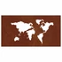 Kép 6/10 - Világtérkép mintás corten acél kerti faldísz 105 x 55 cm