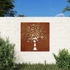 Kép 1/10 - vidaXL famintás corten acél kerti faldí­sz 105 x 55 cm