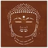 Kép 5/10 - Buddha fej mintás corten acél kerti faldísz 105 x 55 cm