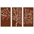 Kép 5/10 - 3 db famintás corten acél kerti faldísz 105 x 55 cm