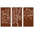 Kép 6/10 - 3 db famintás corten acél kerti faldísz 105 x 55 cm
