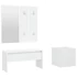 Kép 1/9 - vidaXL fehér szerelt fa előszobabútor-szett