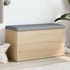 Kép 2/10 - Sonoma tölgyfa felnyitható párnázott tárolópad 82 x 42 x 45 cm